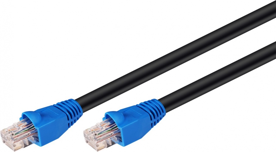 Cablu de retea cat 6A S/FTP (PiMF) CU LSOH 50m Negru, Goobay G94906 imagine noua 2